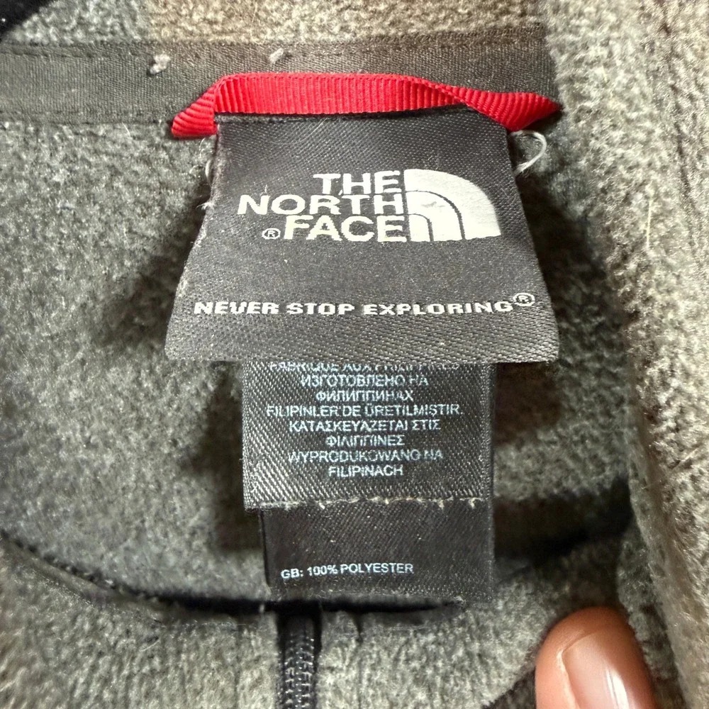 The North Face Sweater Men Large Gray TKA 100 Fleece 1/4 Zip Sweatshirt Pullover